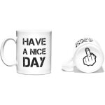 Kalanka - tasse a caf / th  have a nice day  en cramique, blanche