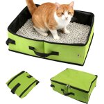 Kalanka - vert litiere de voyage pour chat, 40 x 30 x 15 cm litiere portable pour chat avec couvercle, ... Kalanka - vert litiere de voyage pour chat, 40 x 30 x 15 cm litiere portable pour chat avec couvercle, ...