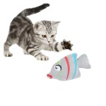 Kapmore - jouets amusants pour chats jouet a m�cher en forme de poisson, jouet cr�atif en peluche en ...