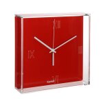 Kartell horloge murale tic&tac (rouge orang� - pmma transparent et abs color�)