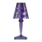 Kartell lampe de table big battery avec c�ble (prune - pmma)