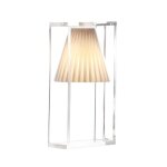 Kartell lampe de table light - air (beige - technopolym�re thermoplastique transparent et tissu)