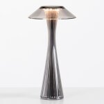 Kartell space - lampe a poser designer led, titane