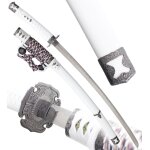Katana japonais blanc decoration epee sabre replique d�coration
