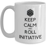 Keep calm and roll initiative donjons et dragons dés tasse en céramique Keep calm and roll initiative donjons et dragons dés tasse en céramique