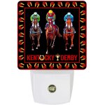 Kentucky derby noir courses de chevaux roses fer a cheval led veilleuse avec capteurs cr�puscule a l'aube, ...