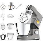 Kenwood titanium chef patissier xl robot de cuisine 1400 w 7 l gris et acier inoxydable