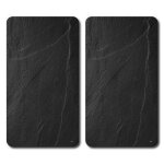 Kesper 3652313 lot de 2 planches a d�couper en verre multifonction aspect ardoise 52 x 30 x 1. 2 cm