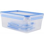 Kgabery - 508568 alimentaires clip&close, transparent / bleu, tailles variées, lot de 5 boîtes Kgabery - 508568 alimentaires clip&close, transparent / bleu, tailles variées, lot de 5 boîtes
