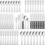 Kgabery - couverts de table 8 personnes, menagere 48 pieces set de couvert qualité alimentaire inox ménagère ... Kgabery - couverts de table 8 personnes, menagere 48 pieces set de couvert qualité alimentaire inox ménagère ...