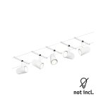 Kit cable cup 5 spots gu5, 3 60va 10m paulmann blanc & chrome