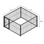 Kit chenil barreaux carr� 2 x 2 m