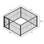 Kit chenil barreaux rectangulaire 1, 50 x 2 m