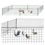 Kit clture filet a poules 24 m avec porte 9 piquets double pointe