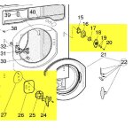 Kit encastrement charnieres (20121) pour lave linge scholtes - c00087354