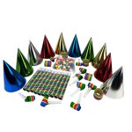 Kit de fete 10 personnes cotillons colore metal