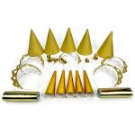 Kit de fete 10 personnes cotillons or paillete