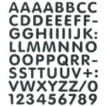 Kit de lettres et chiffres adh�sifs - carbone - 14 x 16 cm - r�sistants - mixte - d�coration murale