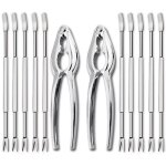Kit d'outils pour fruits de mer, ensemble de 12 pi�ces de craquelins de jambes de crabe et fourchettes ...