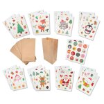 Kit pochettes calendrier de l'avent kraft 13 x 24 x 8 cm 24 pi�ces