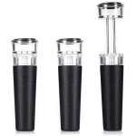Kit de pompe a vide pour bouchon de vin, 3 pices, bouchon de bouteille de vin en silicone