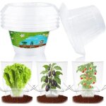 Kit protection plantes 2 en 1 - 6 collerettes anti - limaces et 6 filets insectes - pet durable et maille ...