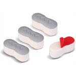 Kit de rehausseur de sige de toilette antidrapant 4pcs gris