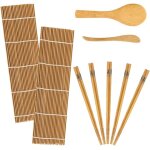 Kit de fabrication de sushis en bambou 9 pièces, tapis a rouler en bambou pour débutants, comprend 2 ... Kit de fabrication de sushis en bambou 9 pièces, tapis a rouler en bambou pour débutants, comprend 2 ...