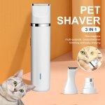 Kit de toilettage pour animaux de compagnie 3 en 1, rechargeable par usb, tondeuse a cheveux pour animaux ...