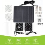 Kit de ventilateur a energie solaire 15w 12v, rgule la temprature, ventilateur de refroidissement solaire, ...