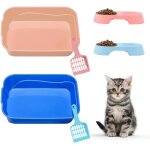 Kitty kit de dmarrage pour litire - petit bac a litire pour chat sans couvercle, tapis a litire, ...