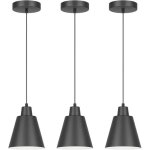 Klighten lot de 3 suspensions led e27, design moderne r�glable, luminaires minimalistes pour salle � ...