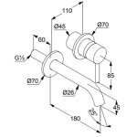 Kludi bozz mitigeur monocommande mural encastr�, lavabo, 382443976