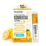 Kombucha citron (yuzu) pack de 10 sachets boisson instantan�e probiotique & pr�biotique au th� sans sucre ...