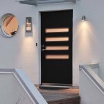 Konstsmide applique murale de numéro de maison modena noir mat Konstsmide applique murale de numéro de maison modena noir mat