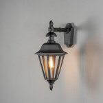 Konstsmide pallas applique murale d'ext�rieur classique grande lanterne vers le bas - noir mat, ip23