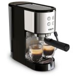 Krups virtuoso essential xp441810 - machine � caf� avec mousseur � lait - 15 bar - noir