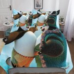 Kung fu panda housse de couette, d anime motif imprim�� parure de lit housses de couettes en microfibre ...