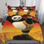 Kung fu panda housse de couette du monde taies d'oreiller , d parure de lit anime avec fermeture ��clair ...