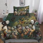 Kung fu panda housse de couette du monde taies d'oreiller , d parure de lit anime avec fermeture ��clair ...
