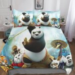 Kung fu panda housse de couette parure de lit de anime ensemble de literie imprim�� d taie d'oreiller ...
