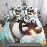 Kung fu panda sets housses de couettes imprim��e d, parure de lit housse de couette anime parure de couette ...