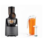 Kuving's - extracteur de jus vertical evo820ss + kit de conservation de jus sous vide - anthracite
