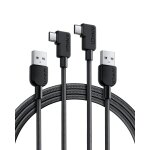 Kyaoayo - cble usb - c a angle droit, lot de 2 cordons de charge tresss usb - a vers usb - c a 90 degrs ...