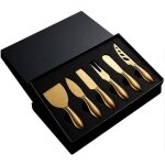 Kyaoayo - ensemble de couverts en argenterie, ensemble de 6 couteaux a fromage en acier inoxydable, couteau ...