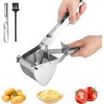 Kyaoayo - presse puree manuel acier inoxydable, avec couteau a eplucher et de nettoyage, ecrase pomme ... Kyaoayo - presse puree manuel acier inoxydable, avec couteau a eplucher et de nettoyage, ecrase pomme ...