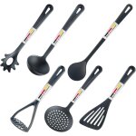 Kyaoayo - set d'ustensiles de cuisine, 6 pcs, spatule, cuillère a remuer, ecumoire, cuillère a spaghetti, ... Kyaoayo - set d'ustensiles de cuisine, 6 pcs, spatule, cuillère a remuer, ecumoire, cuillère a spaghetti, ...