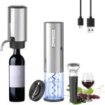 Kyaoayo - tire bouchon electrique, ouvre bouteille rechargeable 5 en 1, avec distributeur de vin lectrique ...
