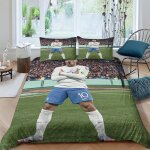 Kylian mbapp�� captain housse de couette en microfibre avec taies d'oreiller, france football star pour ...