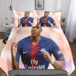 Kylian mbappe housse de couette d football imprim�� dessin de lit microfibre, parure de lit housses de ...